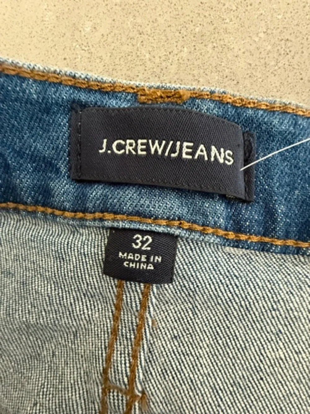 NWT J. Crew Button Front Blue Denim Jean Skirt Medium Wash Size 32